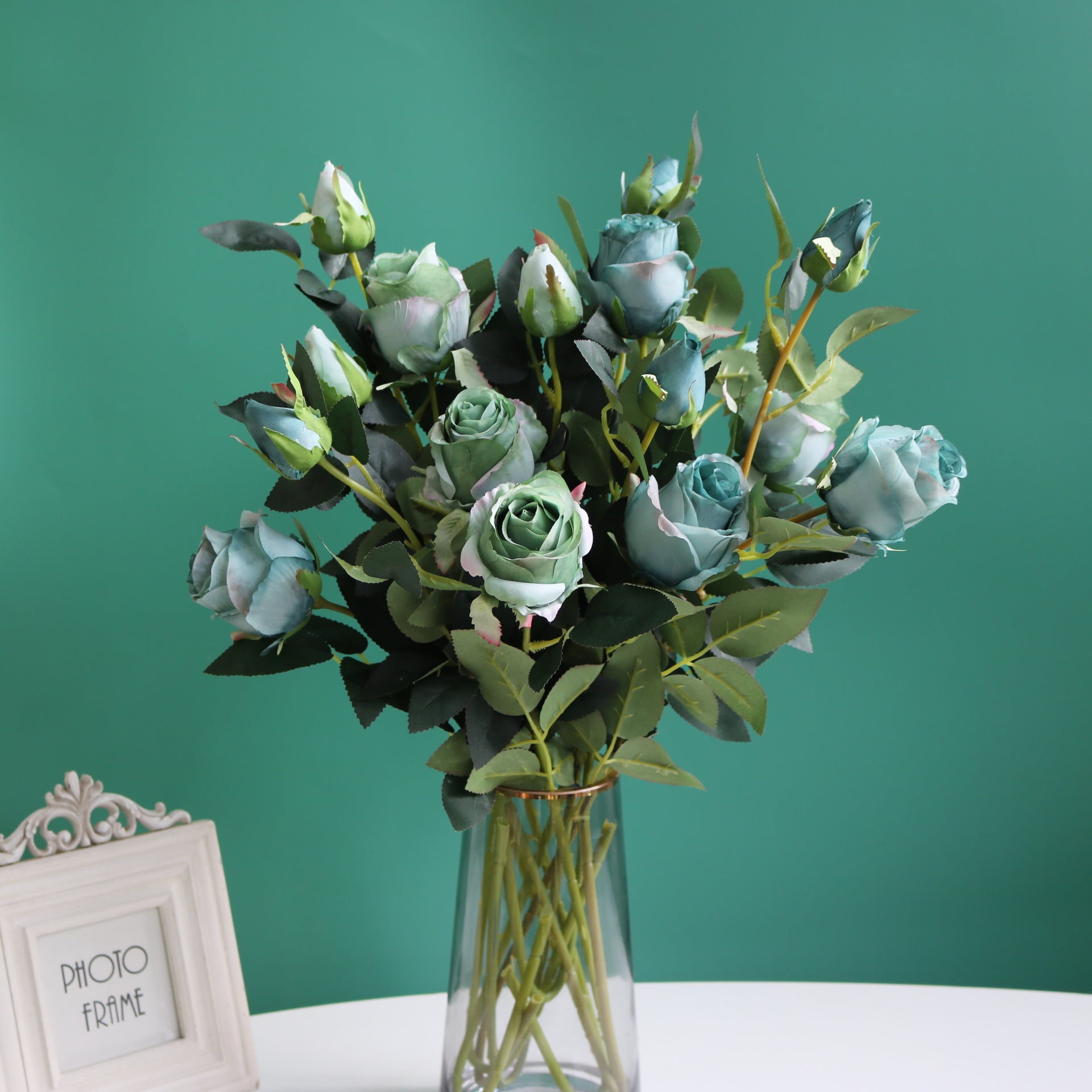 Valentine’s Faux Rose Bouquet 60cm Real Touch Home Decor