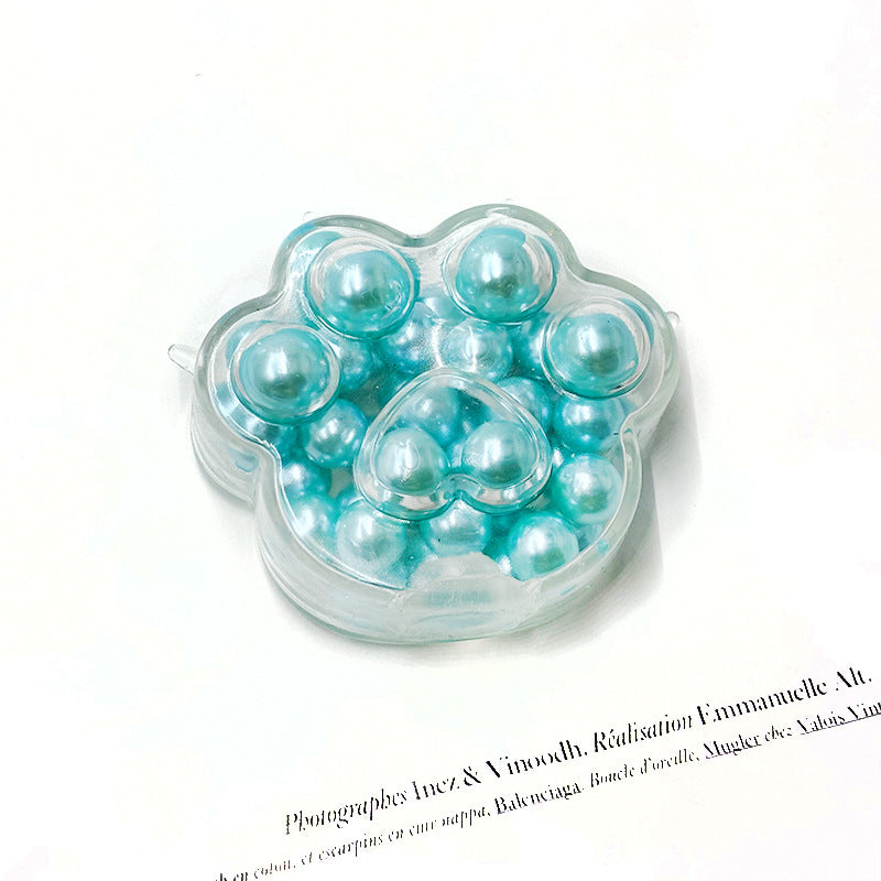 Cat Paw Bead Squishy Clear Sensory Stress Relief Toy