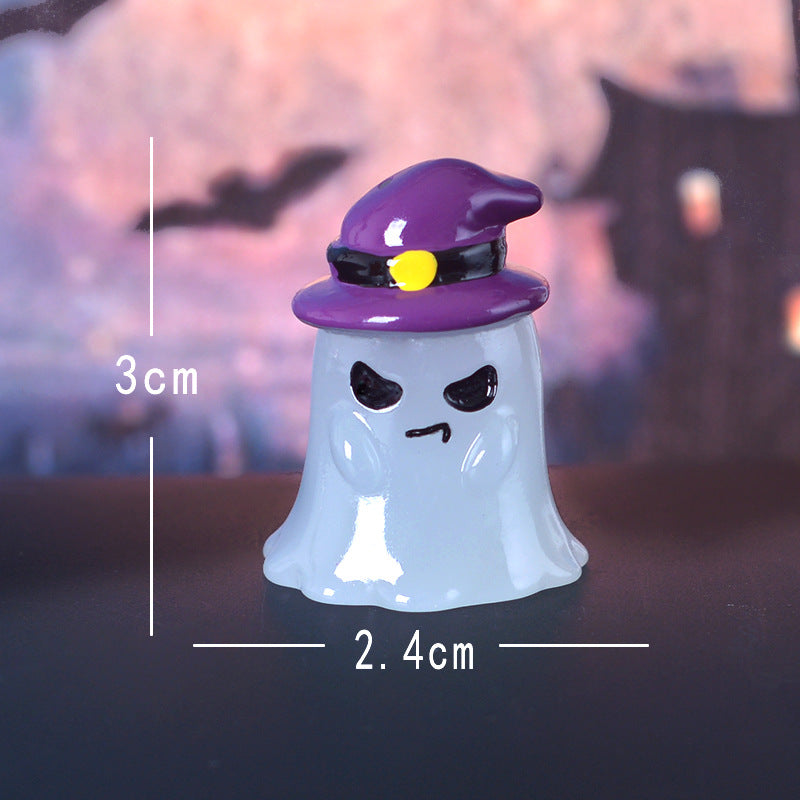 Halloween Ghost Glow In The Dark Resin Mini Figurines Decor