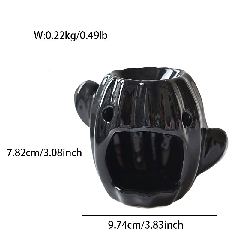 Cactus Candle Holder Ceramic Halloween Decor Tabletop