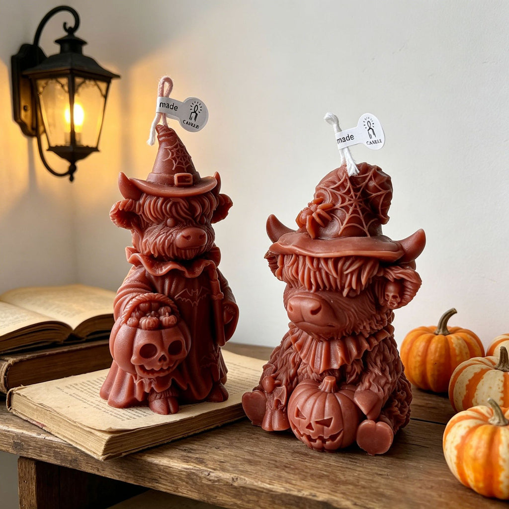 Halloween Pumpkin Witch Cow Candle Fall Holiday Home Decor