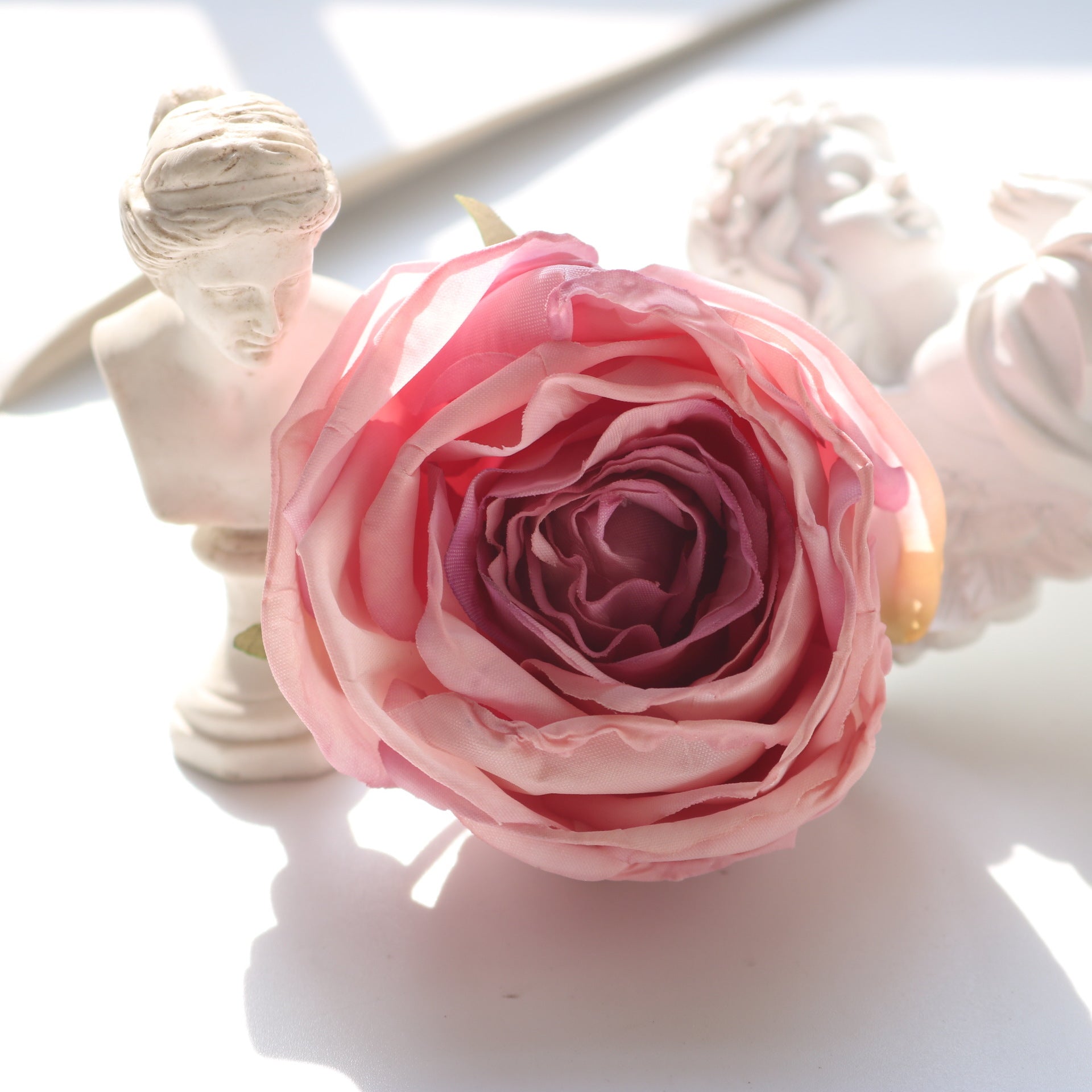 Valentine’s Faux Burnt Edge Rose Heads for Home Decor