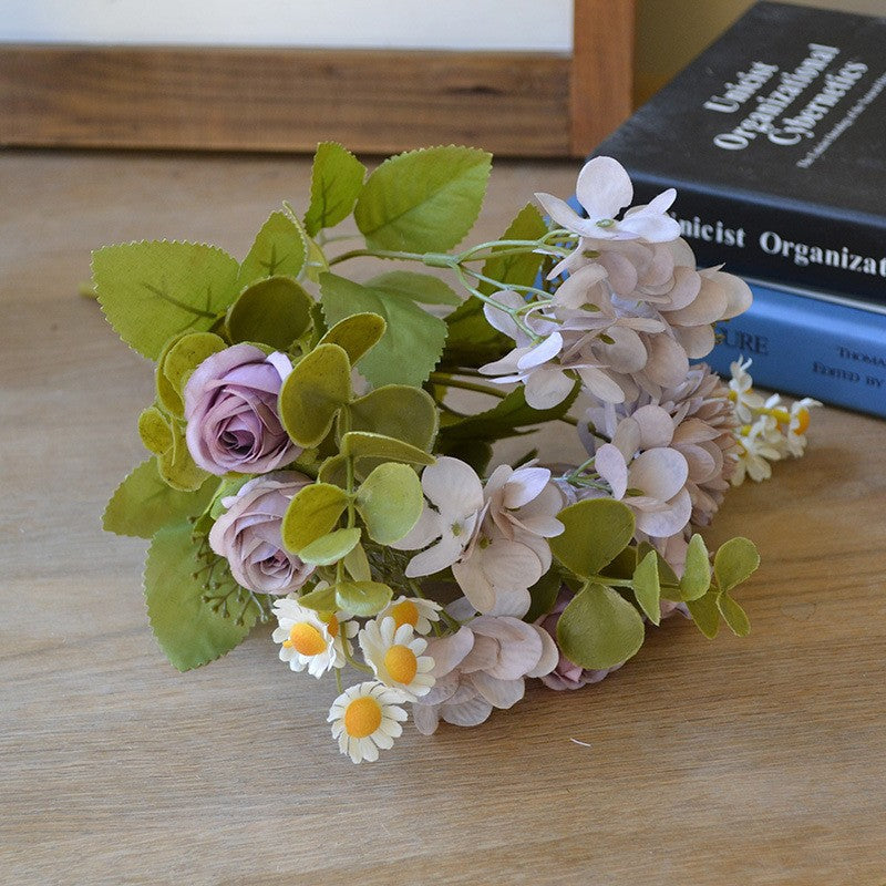 Valentine’s Day Faux Rose Hydrangea Bouquet Home Decor