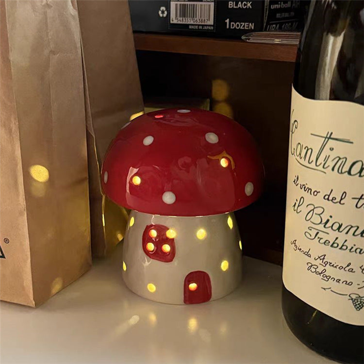 Mushroom LED Night Light Mini Cottage Table Decor