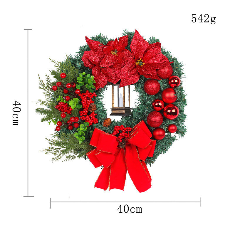 Handmade Christmas Wreath with Bow and Pine Accents