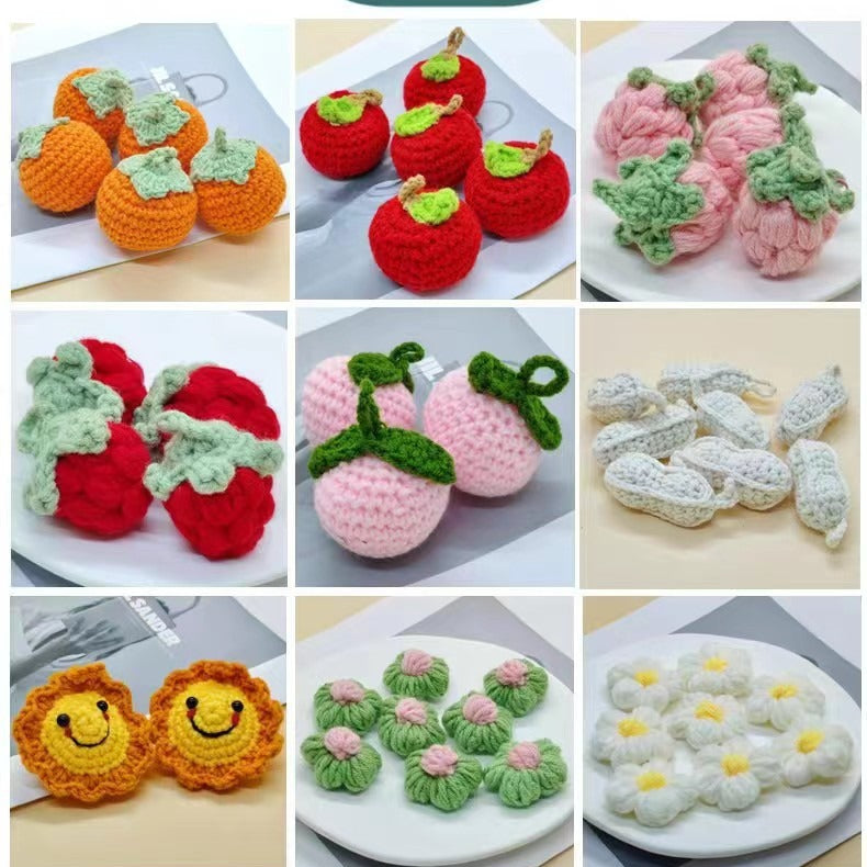 Crochet Fruit Keychain Handmade Cute Bag Charm Gift