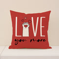 Cute Black Cat Valentine Heart Throw Pillow Cover Set