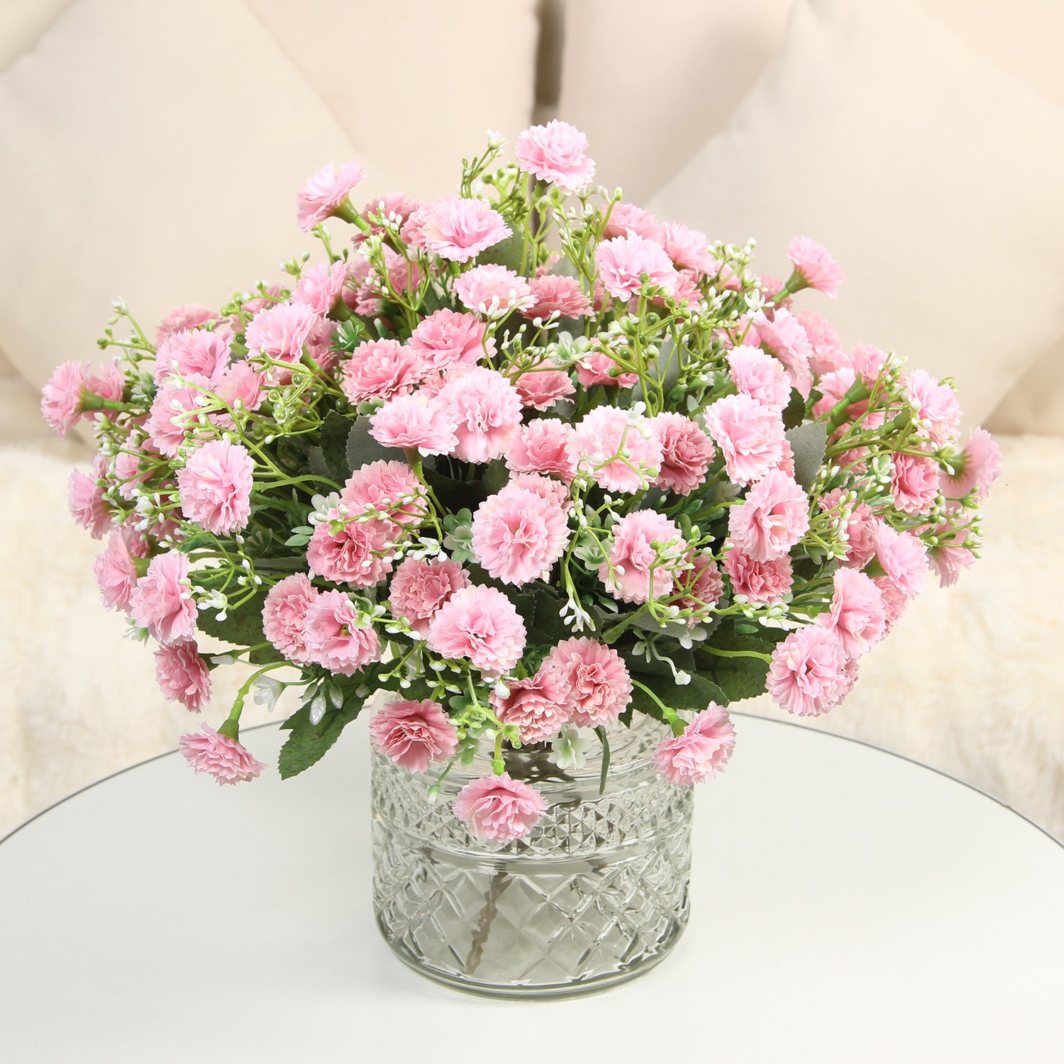 Silk Flower Bouquet Faux Floral Decorative Accent