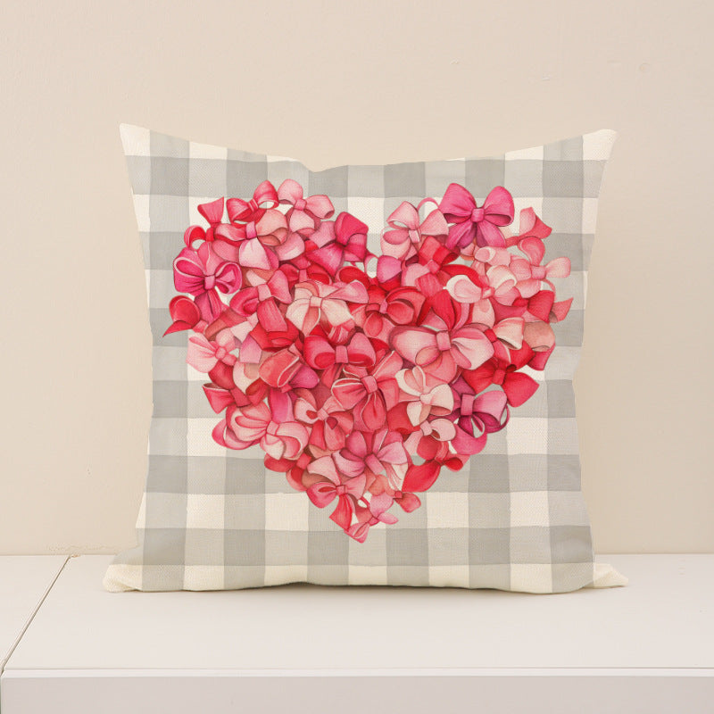 Red Valentine Heart Decorative Pillow Cover Love Home Decor