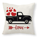 Valentine Love Pillow Covers Red Plaid Heart Decorative Home