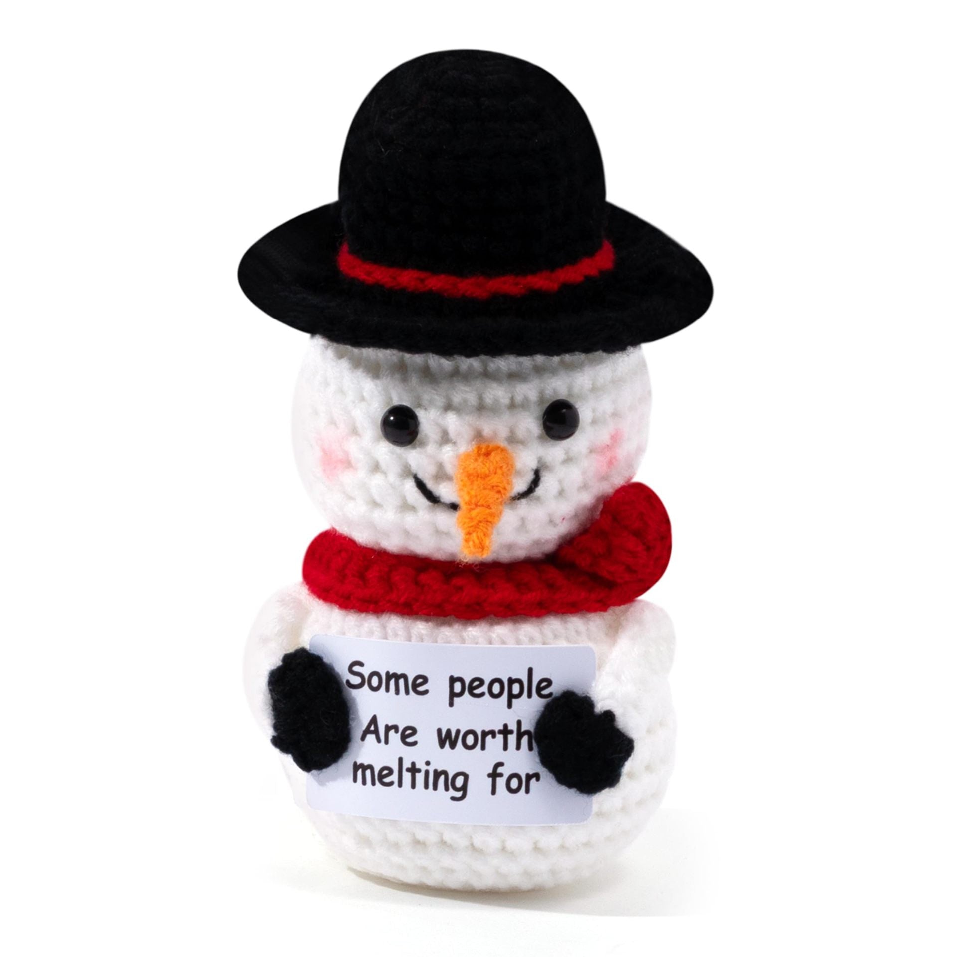 Handmade Crochet Snowman Christmas Plush Decoration