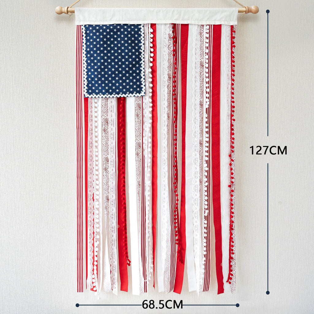 Fourth of July Patriotic Door Banner Stars Stripes Decor