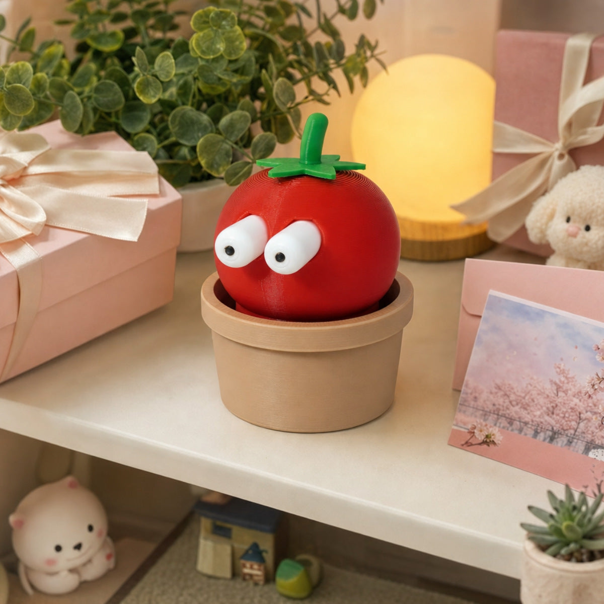 3D Printed Tomato Stress Relief Fidget Toy Desk Decoration