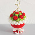 Crochet Mini Flower Bouquet Keychain for Gifts & Home Decor
