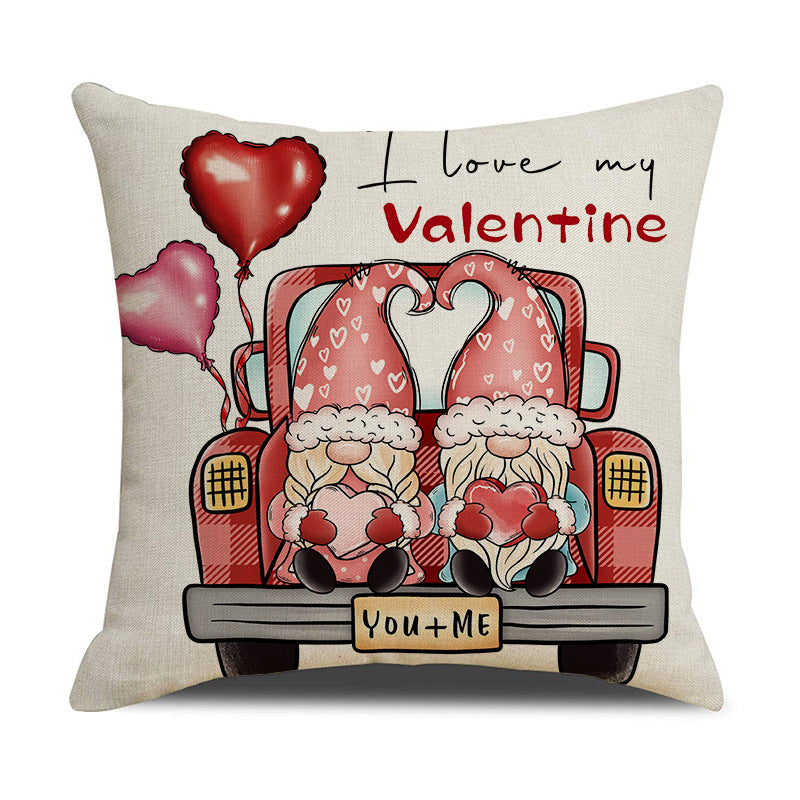 Valentine’s Day Love Gnome Pillow Covers Set for Home Decor