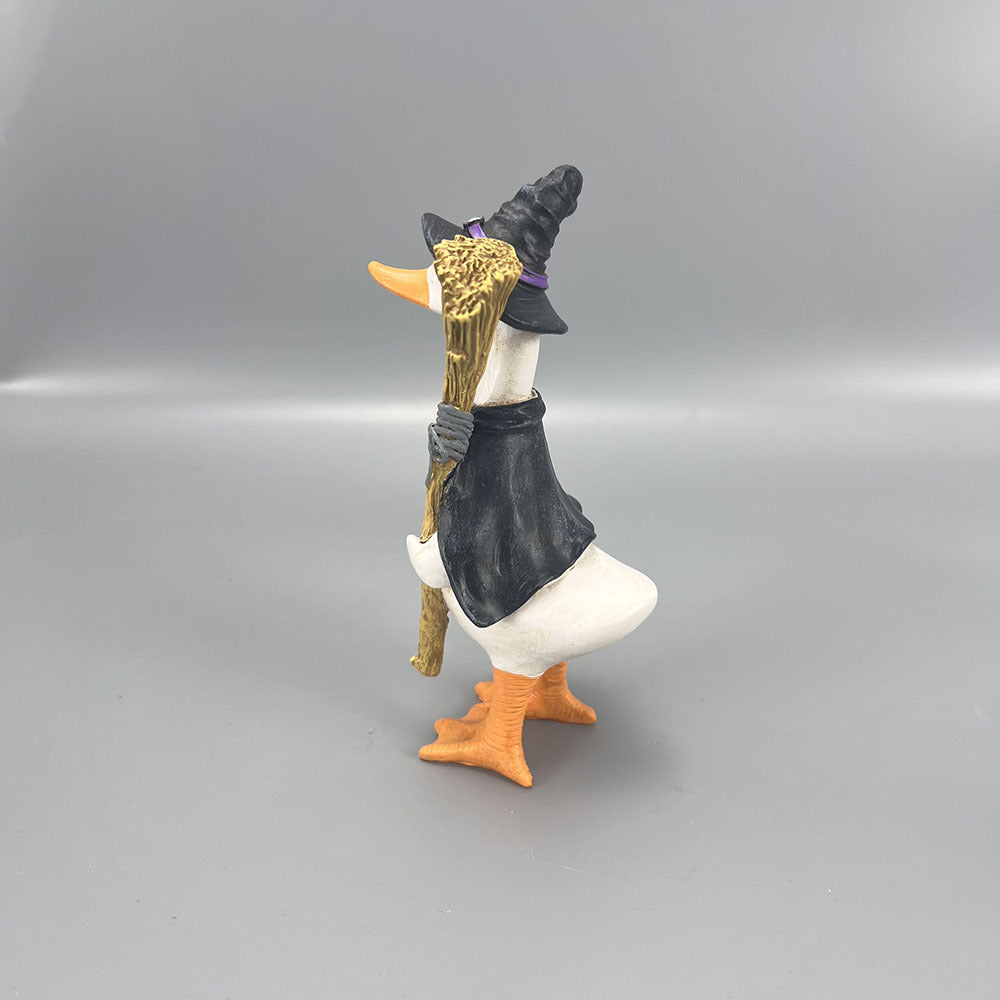Resin Halloween Duck Figurine Seasonal Tabletop Decor