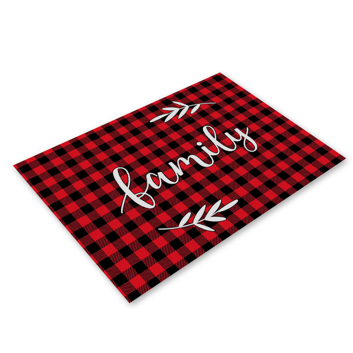 Valentines Day Plaid Linen Placemats Farmhouse Table Decor