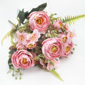 Valentine’s Day Tea Rose Faux Flower Bouquet Decor Gift