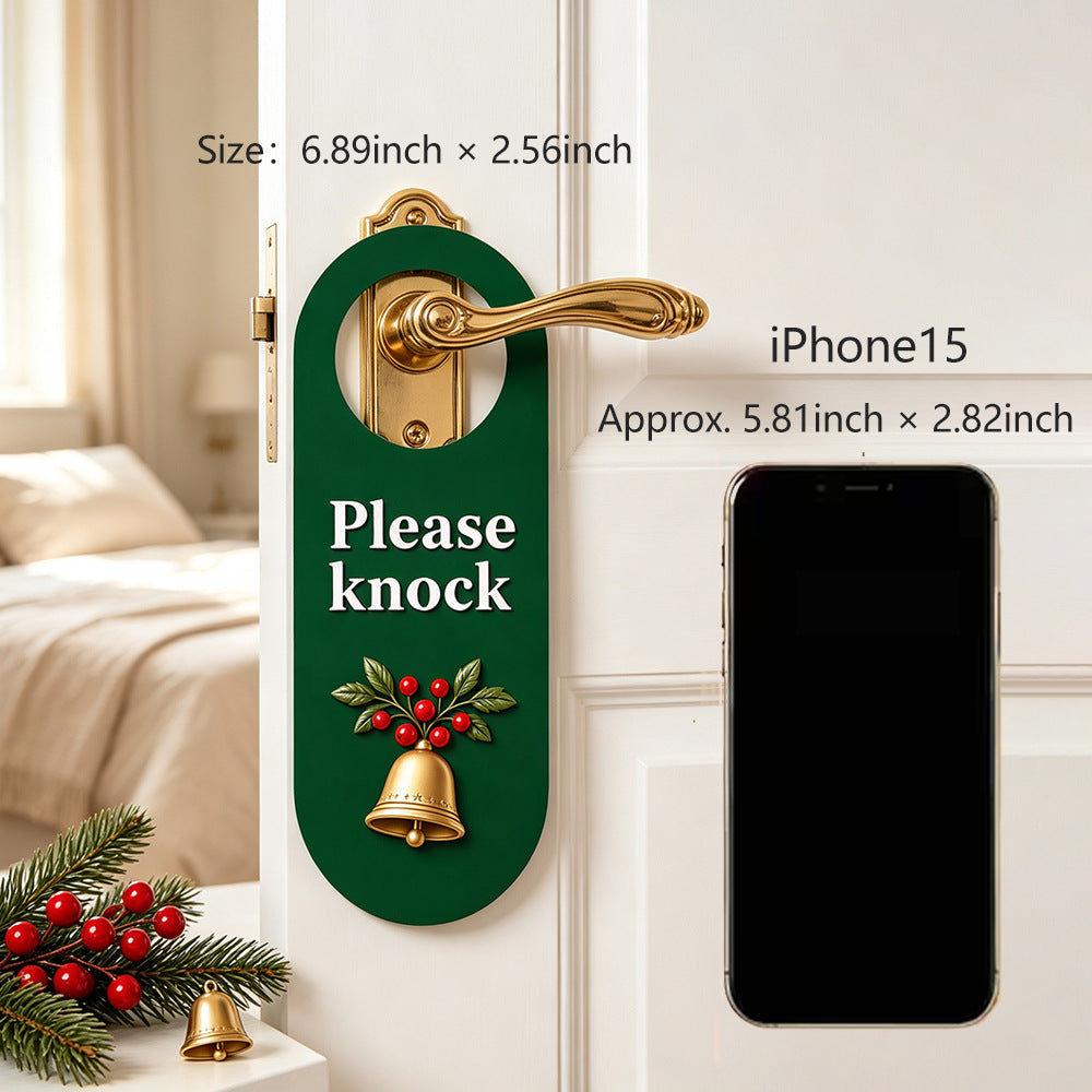Christmas Wooden Door Hanger Holiday Decor