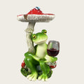 Resin Frog Mushroom Wine Glass Garden Figurine Decor