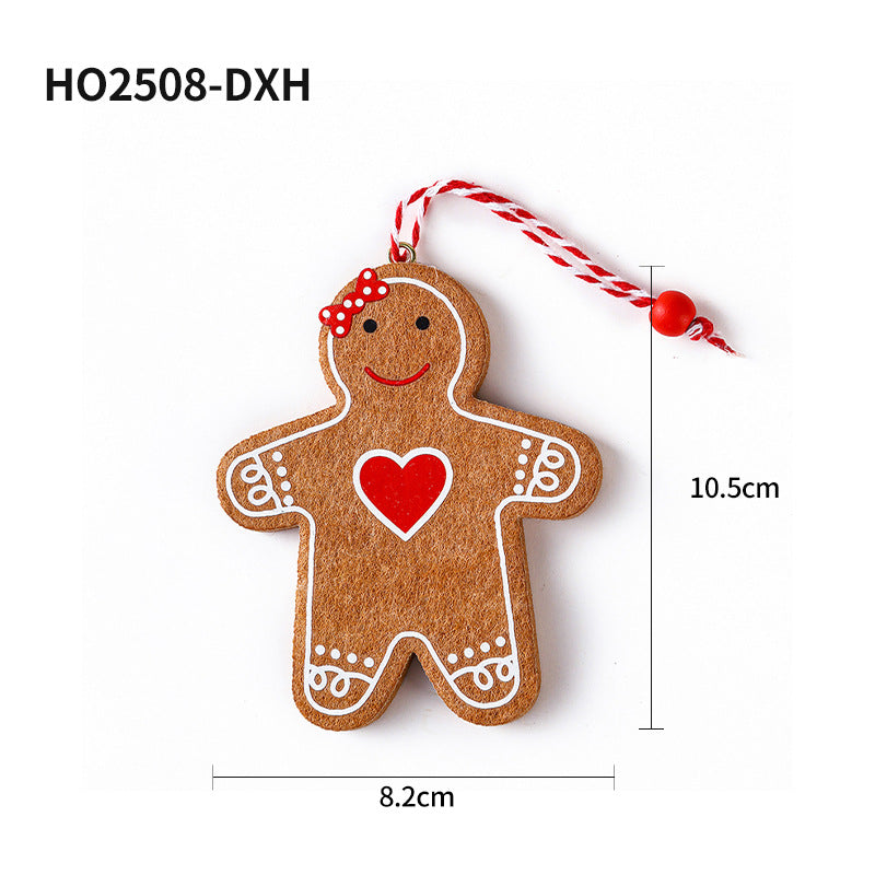 Felt Gingerbread Man Christmas Tree Ornaments