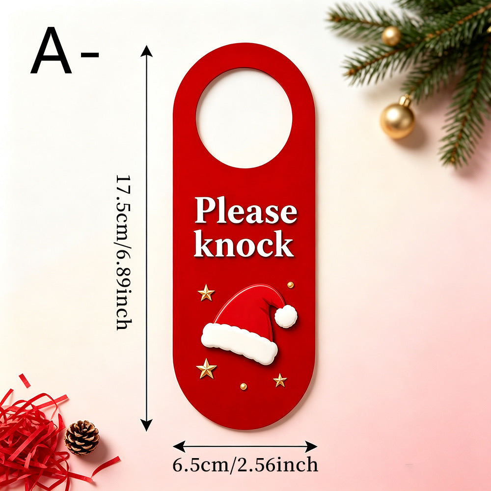 Christmas Wooden Door Hanger Holiday Decor