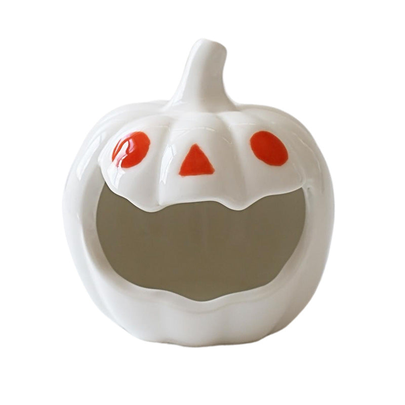 Ceramic Pumpkin Candle Holder Halloween Autumn home Décor
