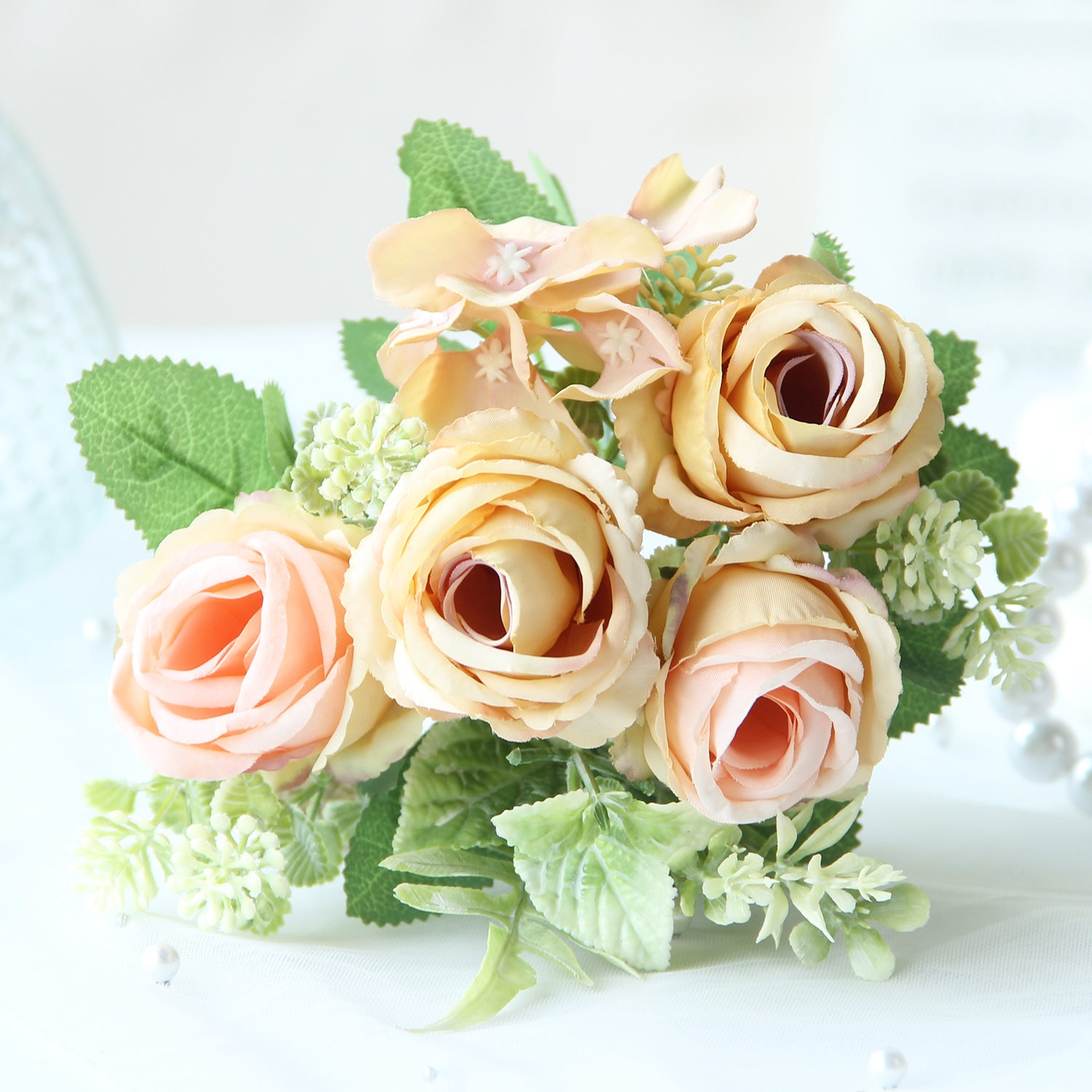 Valentine’s Day Faux Rose Bouquet Wedding Home Decor
