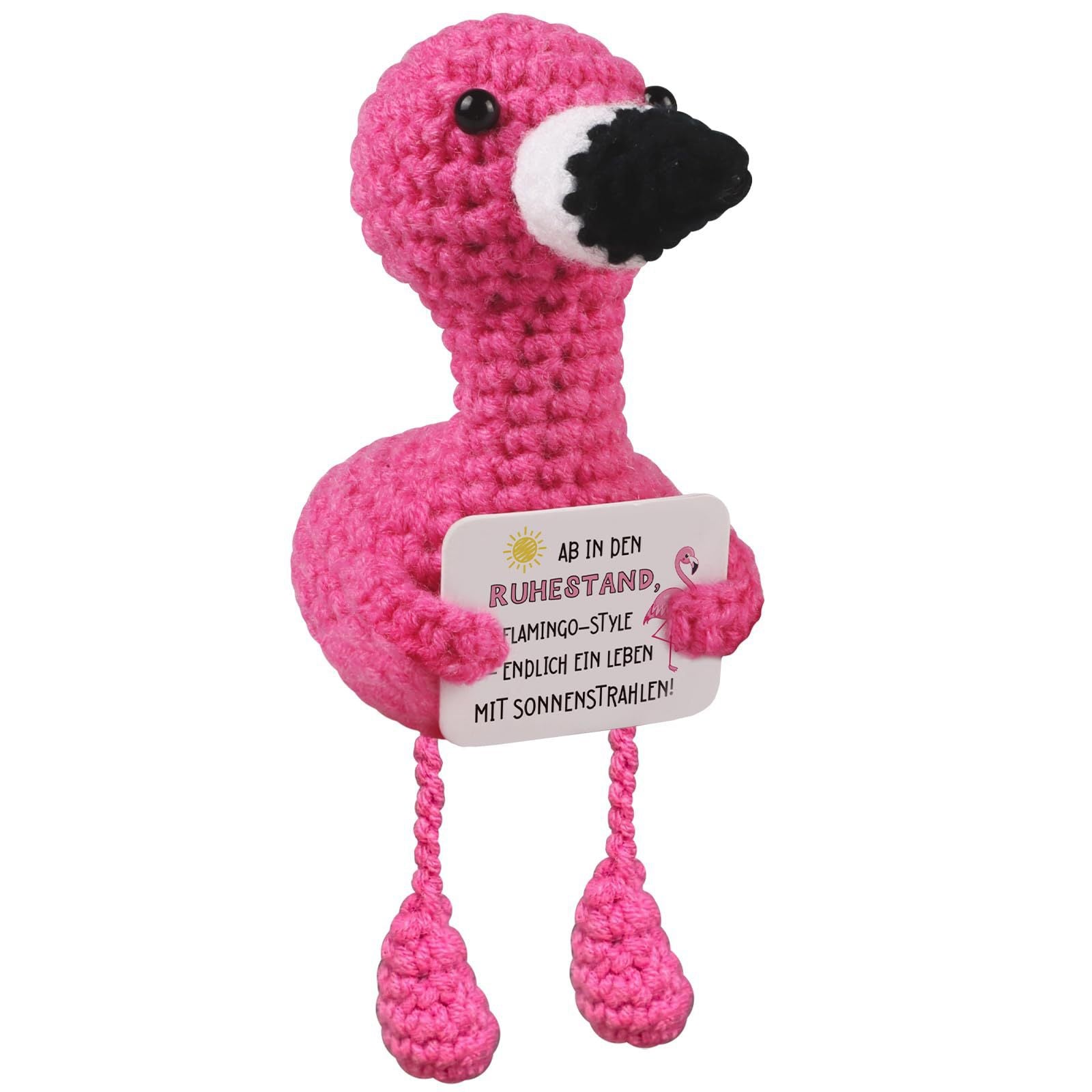 Handmade Crochet Flamingo Plush Positive Gift Decor