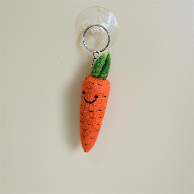 Handmade Felt Fruit Vegetable Keychain Bag Charm Ornament
