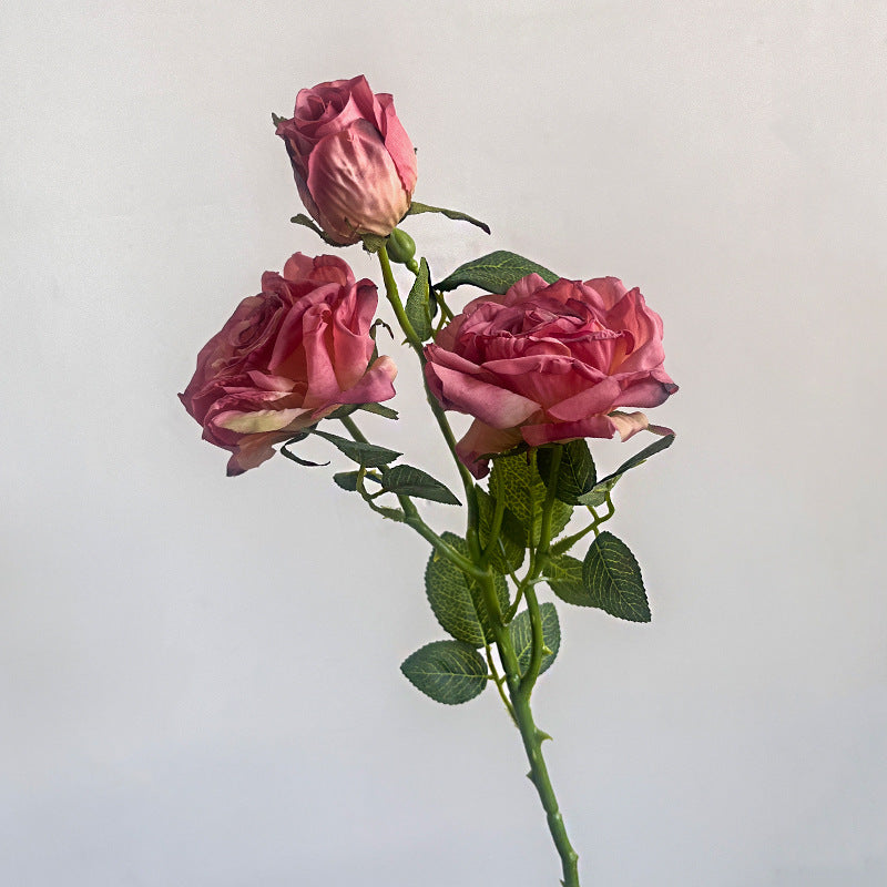 Valentine’s Day Vintage Faux Rose Bouquet Burnt Edge Decor