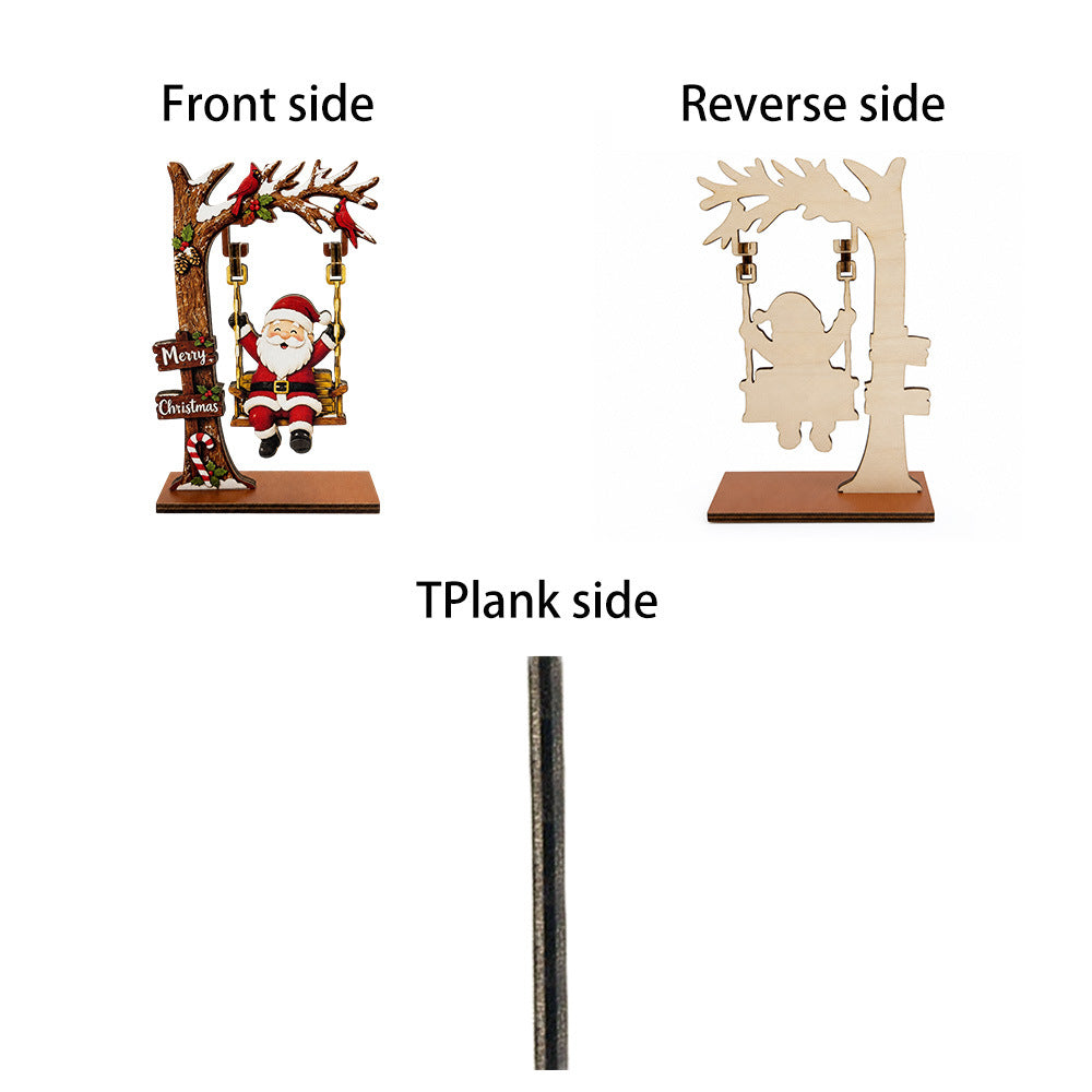 Christmas Wooden Swing Tabletop Holiday Decoration
