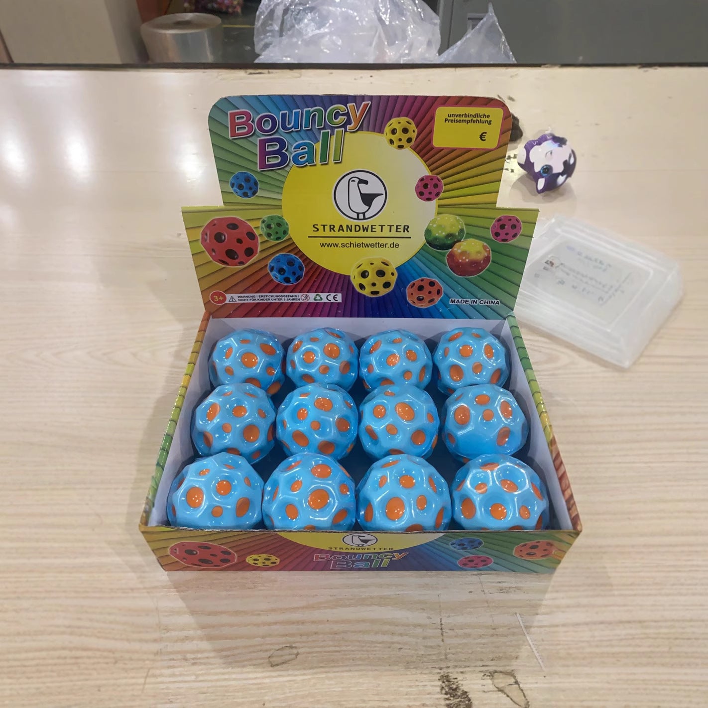 Colorful Hollow Bounce Ball Elastic Sensory Toy