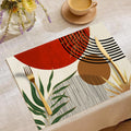 Nordic Geometric Linen Placemats Heat Resistant Table Decor