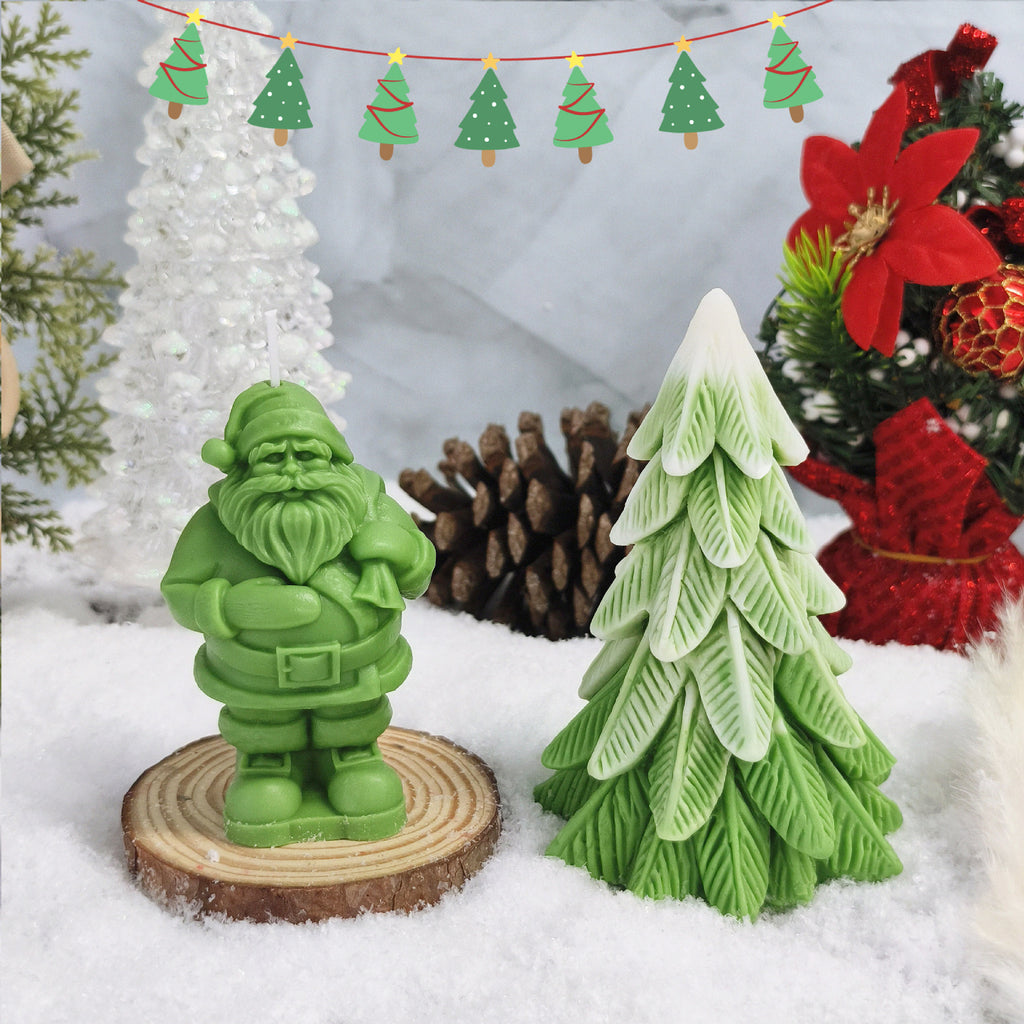 Christmas Santa Candle Holiday Decorative Candle Seasonal Home Decor