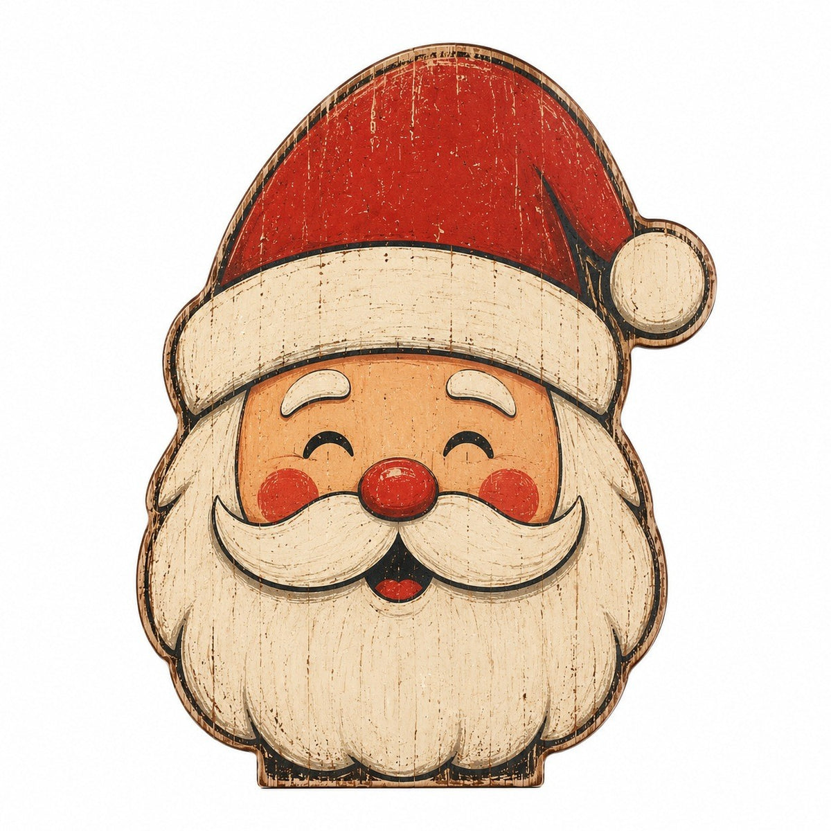 Wooden Christmas Tabletop Decor Double Sided Printed Holiday Figurine