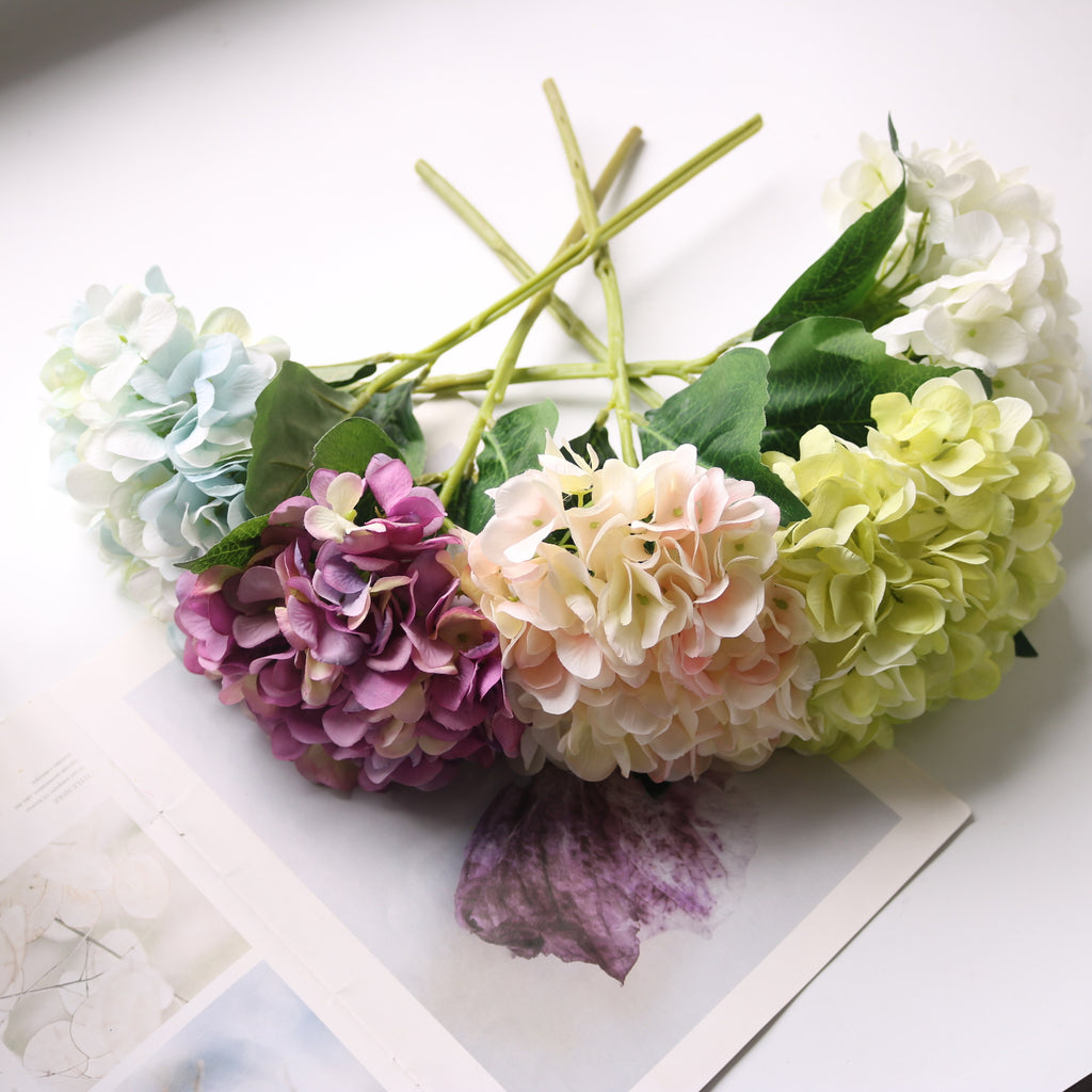 Artificial Hydrangea Flower Head Faux Wedding Home Decor