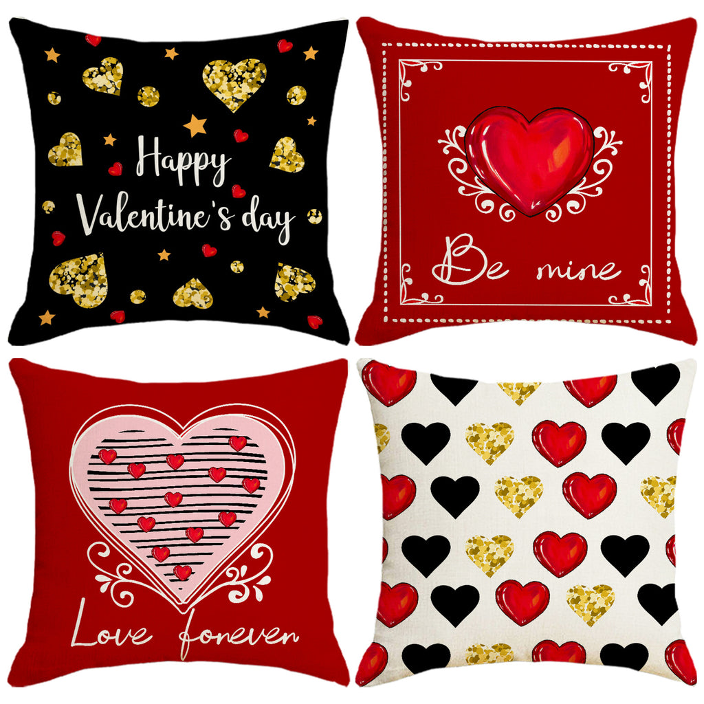 Valentines Day Heart Throw Pillow Covers Romantic Home Decor