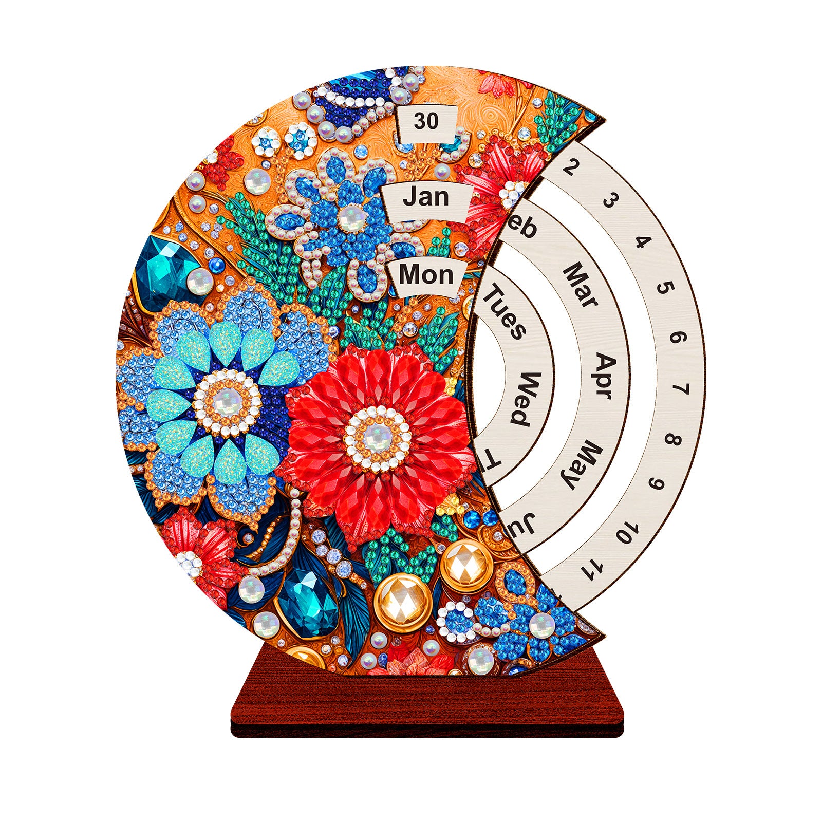 DIY Diamond Painting Desk Decor Kit Calendar Style Craft Set