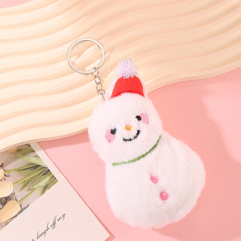 Christmas Plush Keychain Assorted Holiday Bag Charm
