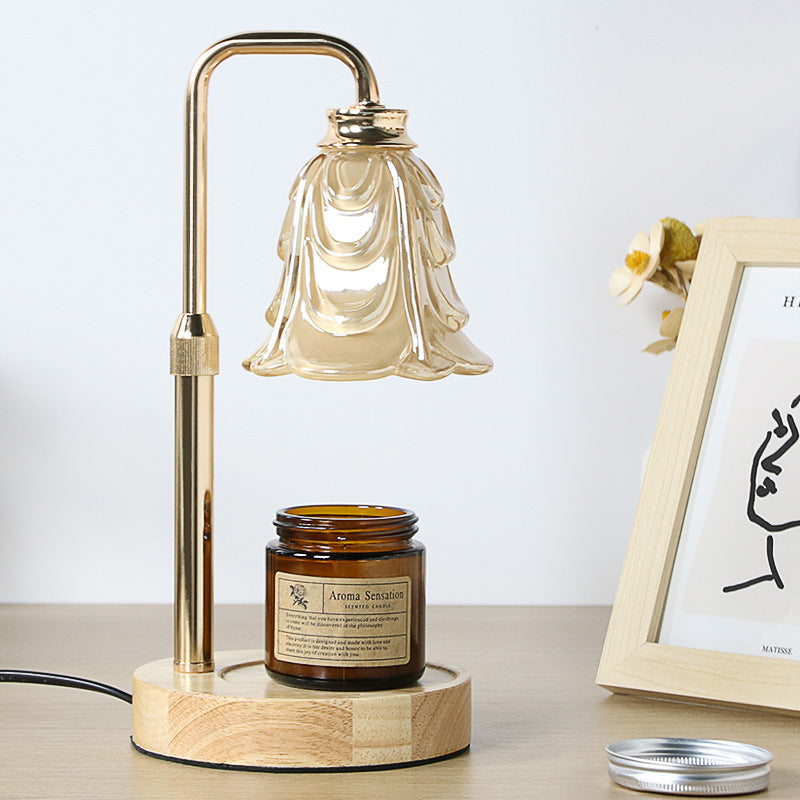 Valentine’s Day Wooden Candle Warmer Lamp Dimmable Decor