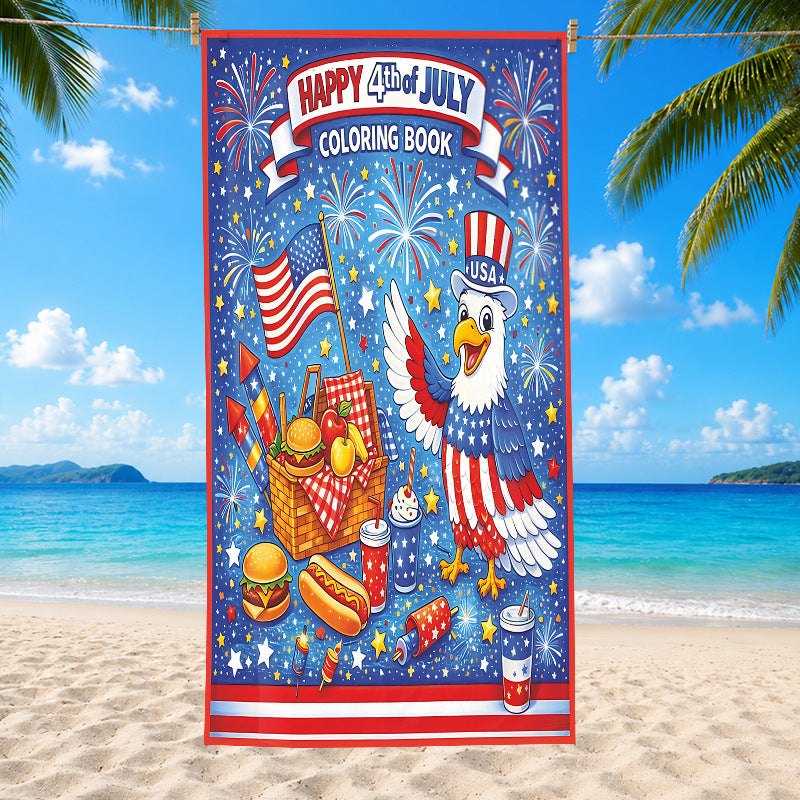4th of July Patriotic Beach Towel Collection USA Flag Prints
