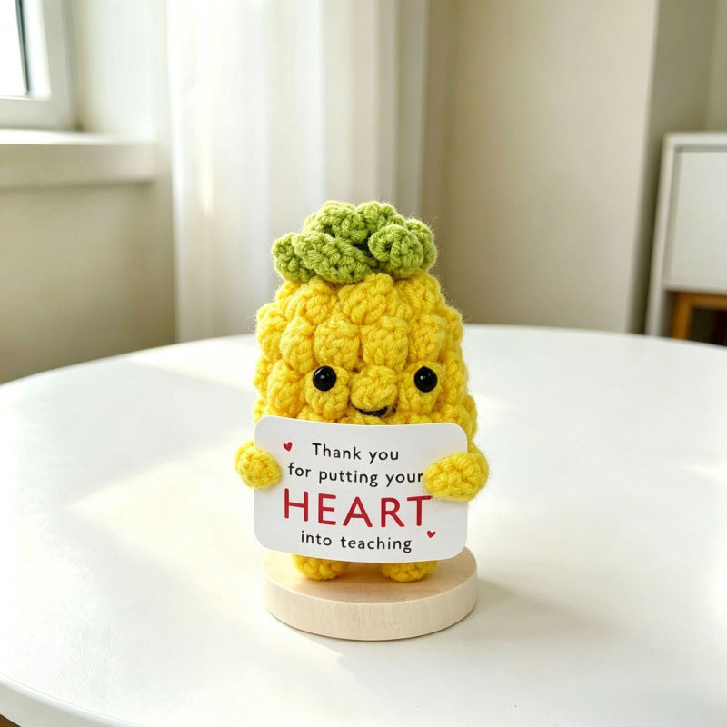 Handmade Crochet Fruit Vegetable Figurine Desk Ornament Home Decor