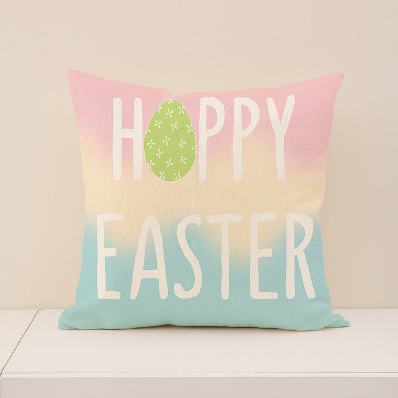 Easter Home Decorations Bunny Pillow Cover 18x18 Inch