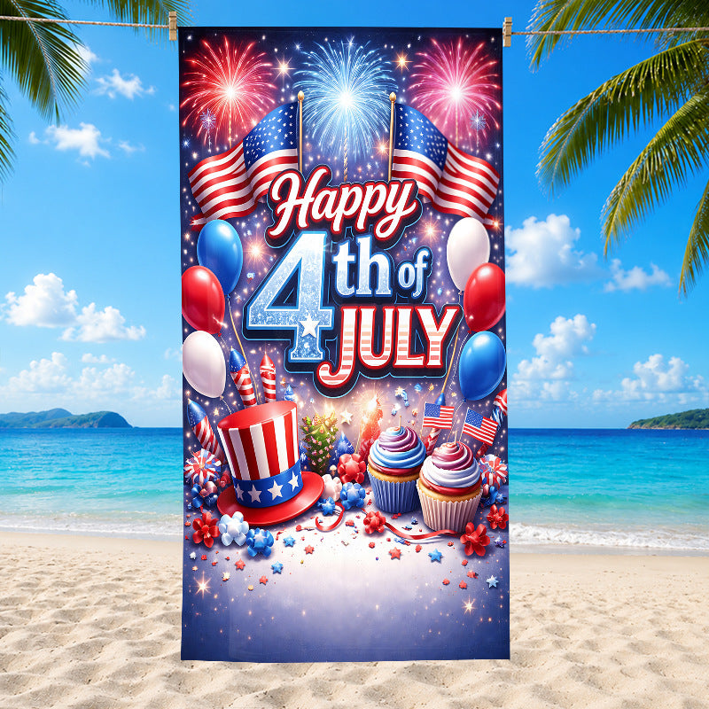 4th of July Patriotic Beach Towel Collection USA Flag Prints