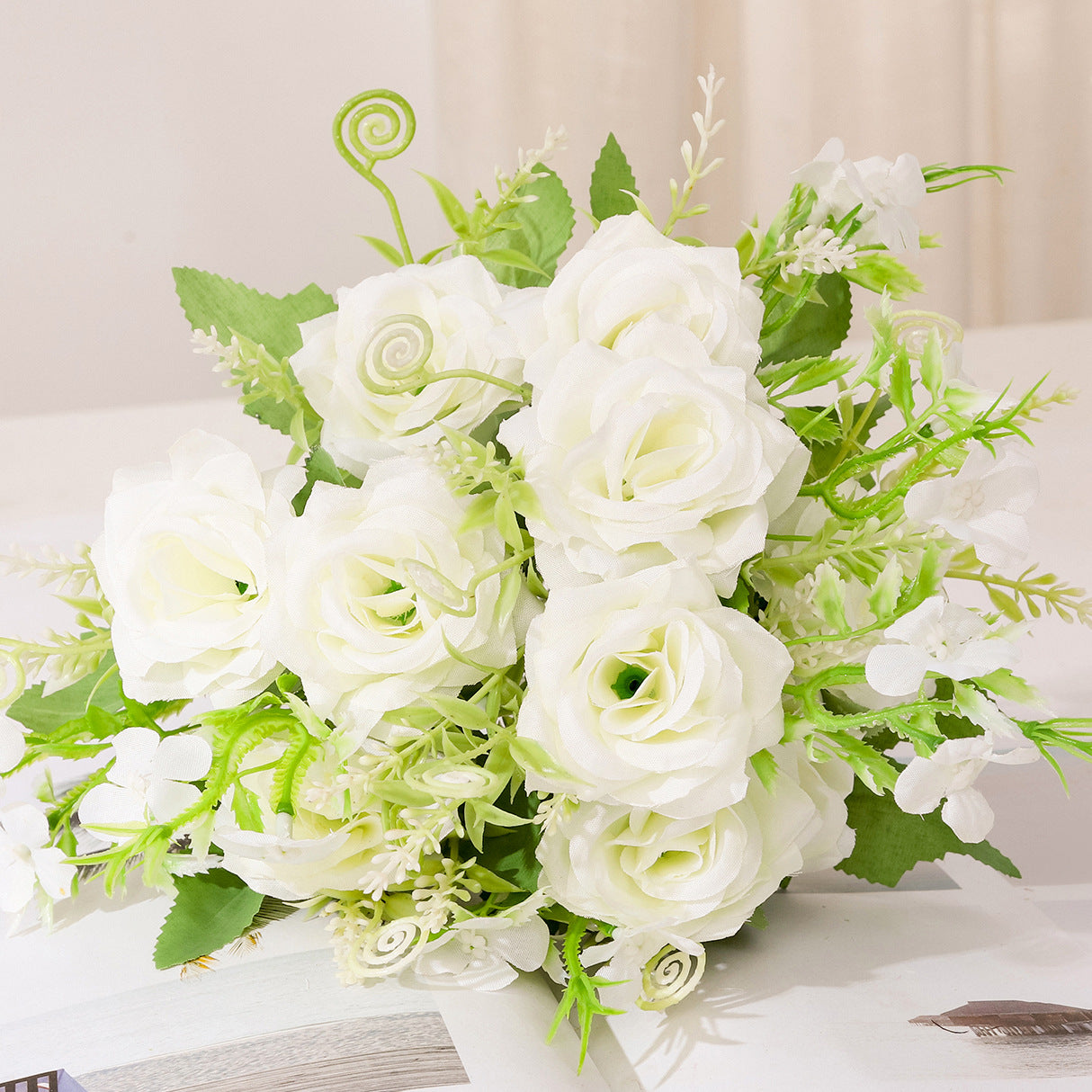 Valentine Rose Artificial Flower Bouquet for Home Decor