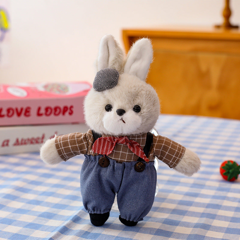 Vintage Bunny Plush Bag Charm Gift Cute Toy