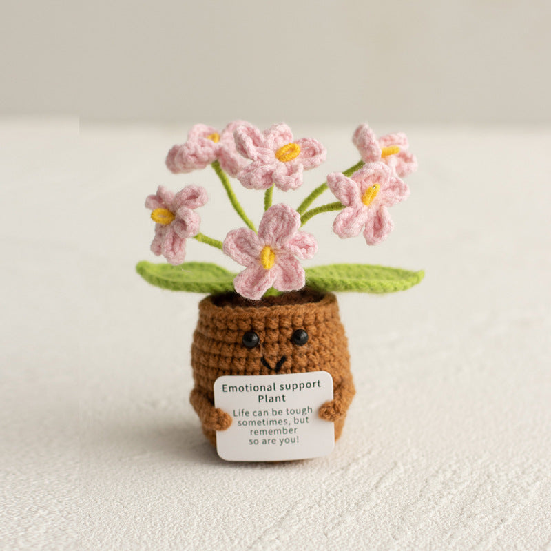 Handmade Crochet Forget-Me-Not Flower Home Decor