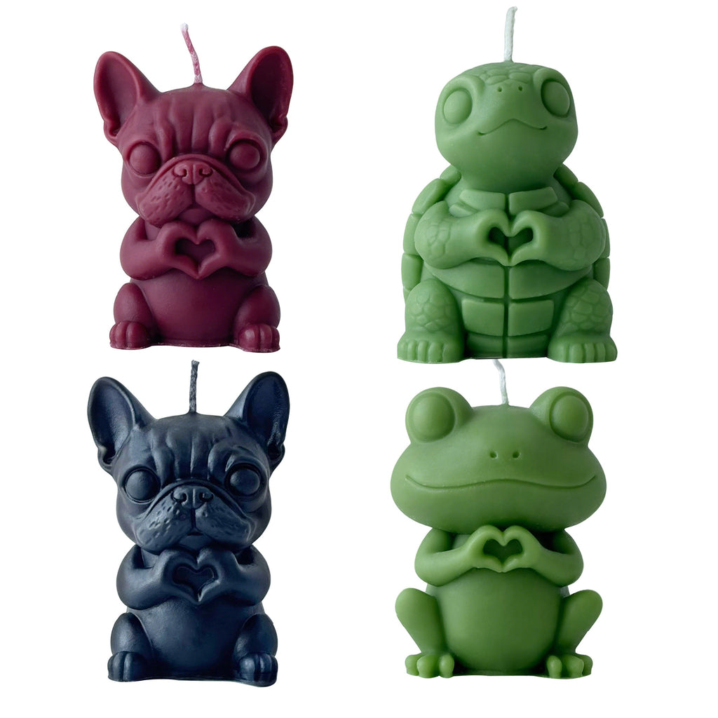 Cute Frog Turtle Dog Candle Decorative Soy Wax Blend Candle