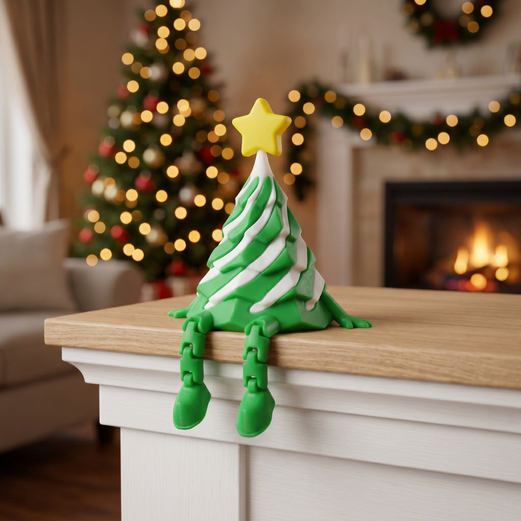 3D Printed Christmas Tree Fidget Toy Holiday Desk Decoration